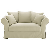 Sofa 2/3-Sitzer nicht ausziehbar, Baumwolle kittfarben