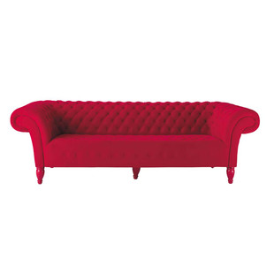 4-Seat Red Sofa Picadilly