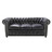 Ledersofa schwarz  Vintage