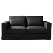 Schlafcouch 2/3-Sitzer, ausziehbar, schwarz <br />Milano