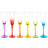 Set of 6 Colorama champagne flutes