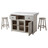 Centraal eiland 120 cm Zinc