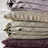 Washed linen duvet set in rosewood, 240x220cm