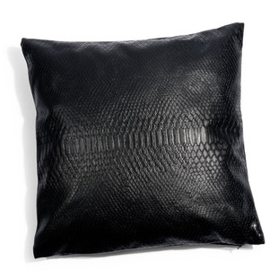 Coussin Croco noir