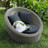 Fauteuil de jardin rond taupe<br />Palerme