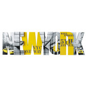 Wanddeko yellow Big Apple