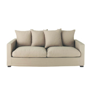 Sofa Leinen 3-Sitzer Leonard