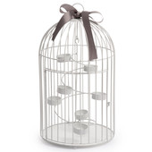White cage candle holder