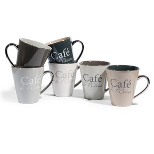 Assortiment de 6 mugs Café de l'océan