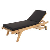 Zwart ligbedmatras Sunny
