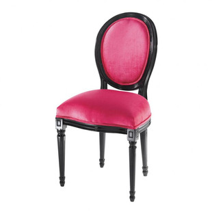 Sedia in velluto fucsia  VELVET<br />Louis