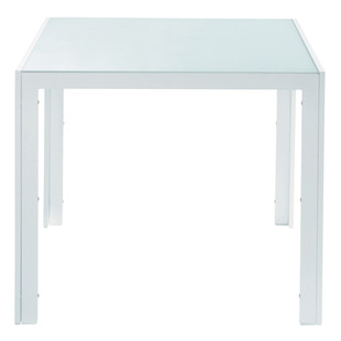 Table de jardin carrée blanche<br />Santorin
