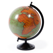 Vintage blue globe with base