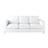Ledersofa weiß 3-Sitzer Schlafsofa<br />Kennedy