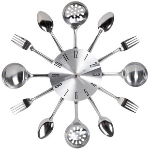 Reloj utensilios cromo