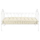 Ivory colour metal bench seat Capucine