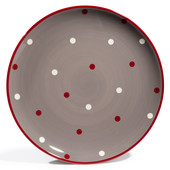 Assiette plate gris Neige <br /> - Lot de 6