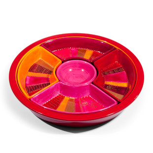 Soprano round tray with 5 compartments