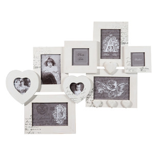 Emilie white multi-photo frame