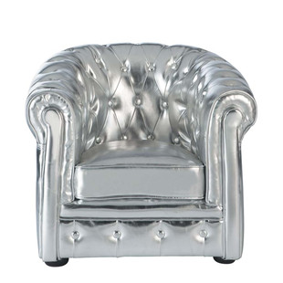 Silver Children's Armchair<br />Chesterfield