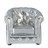 Silver Children's Armchair<br />Chesterfield
