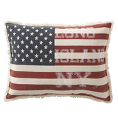 Coussin Drapeau US écru