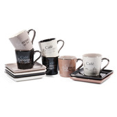 Coffret 6 tasses et soucoupes Lounge Bar