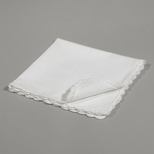 Serviette Crochet blanc  <br /> - Lot de 6