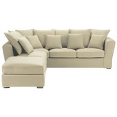 Corner sofa in Putty cotton, seats 5 Balthazar