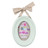Cadre photo oval Ruban vert