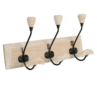 Roman numerals 3-hook coat hanger