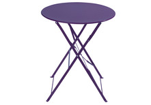 Table de jardin ronde violette pliante