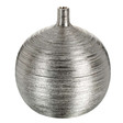 Vase boule striée silver