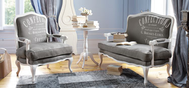 2-Seat Taupe Gray Daybed Augustin