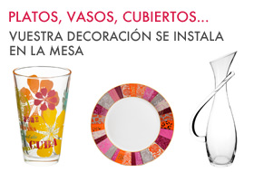 platos, vasos, cubiertos