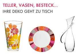 teller, vasen, besteck