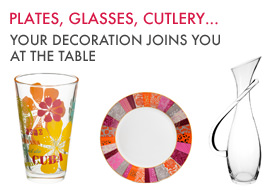plates, glasses, cutlery