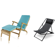 Liegestühle und Liegen