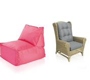 Sessel und Sitzelemente