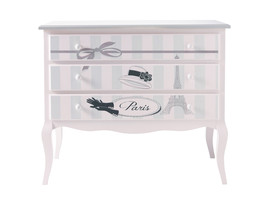 Commode enfant rose