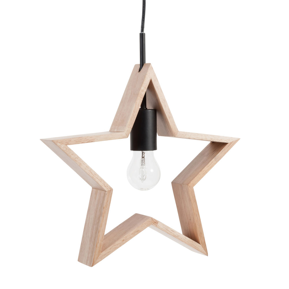 Lámpara de techo estrella de madera Diám. 33 cm ORION | Деревянные