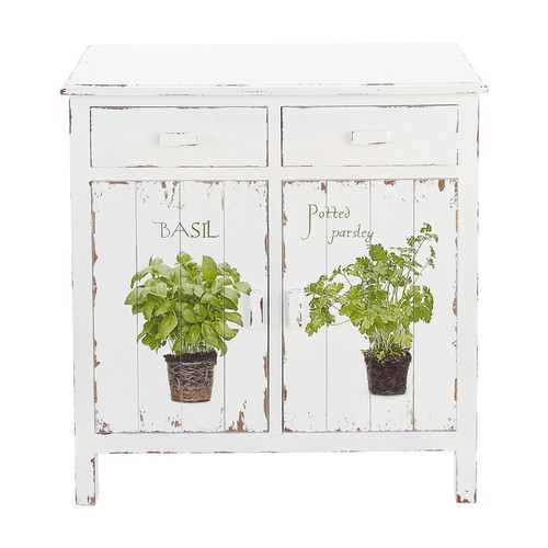 Aparador de cocina de madera blanco An. 80 cm Aromates | Maisons du Monde