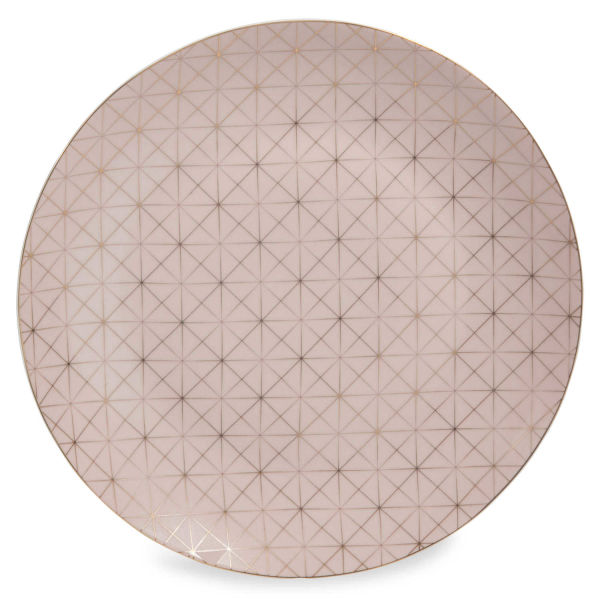Assiette plate en porcelaine rose D 27 cm OPALE