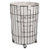 Cesta de ropa metálica con ruedas Alt. 56 cm | Maisons du Monde