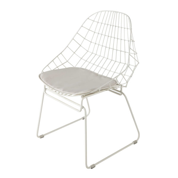 Chaise en métal blanche Orsay