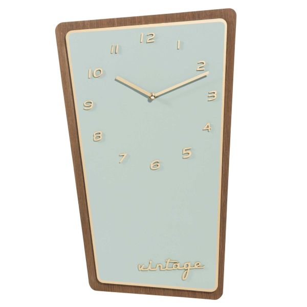 Horloge bleue 30 x 48 cm SEVENTIES