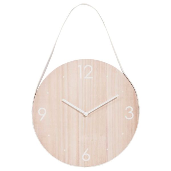 Horloge en bois D 35 cm WHITY