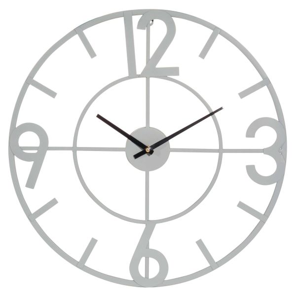 Horloge en métal gris D 50 cm JONI