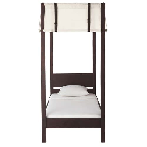 Kinder-Himmelbett aus gebeiztem Holz, 90 x 190 cm Phileas Fogg