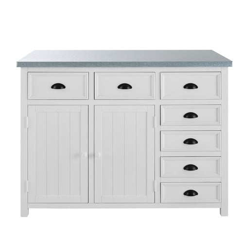 Kücheninsel aus Holz, B 120 cm, weiß Newport | Maisons du Monde